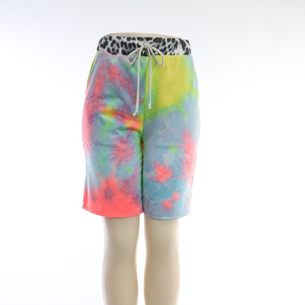 USA New Style TIE DYE Women BERMUDA  Beautiful SHORT PANT STRETCHES, Two pockets